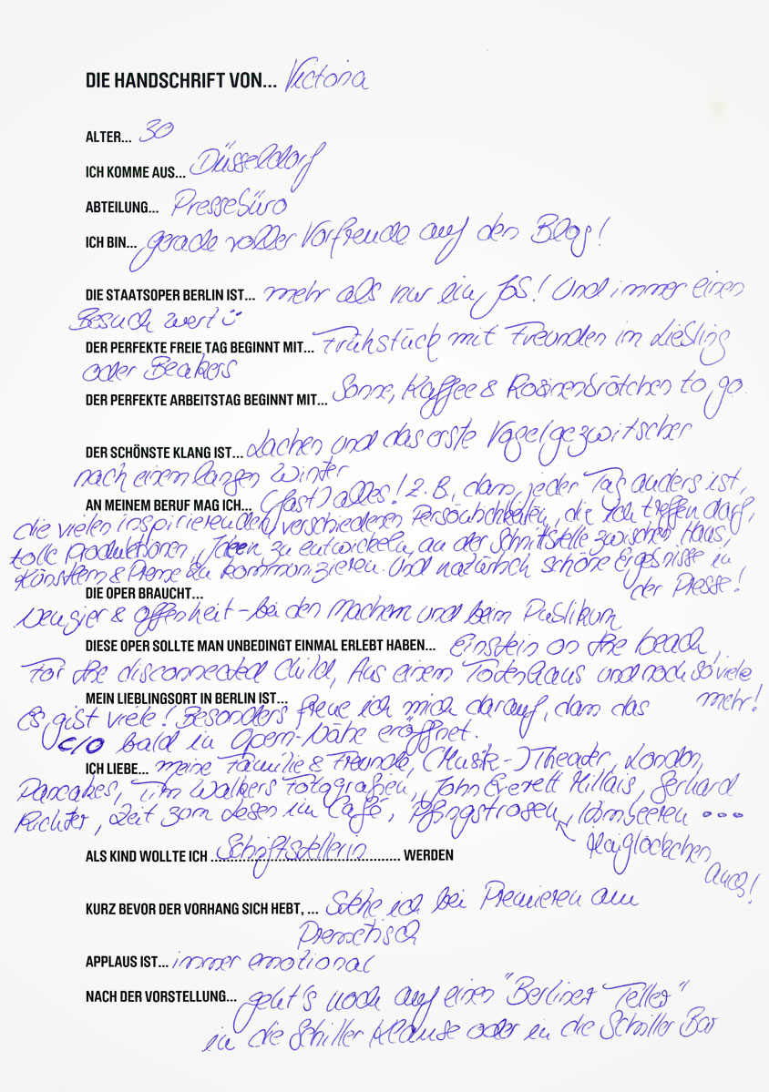 Handschrift von Victoria Dietrich