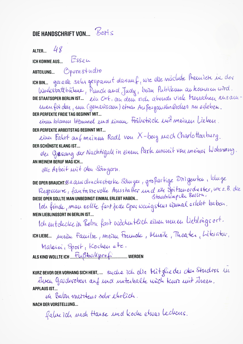 Die Handschrift von Boris Anifantakis