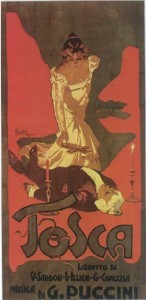 Adolfo Hohensteins Plakat zur Uraufführung von Giacomo Puccinis »Tosca« (1900)