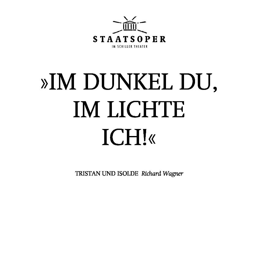 Zwischen den Zeilen - Tristan und Isolde