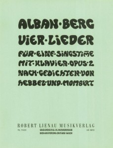Alban Bergs selbstgestaltetes Titelblatt für seine Vier Lieder op. 2