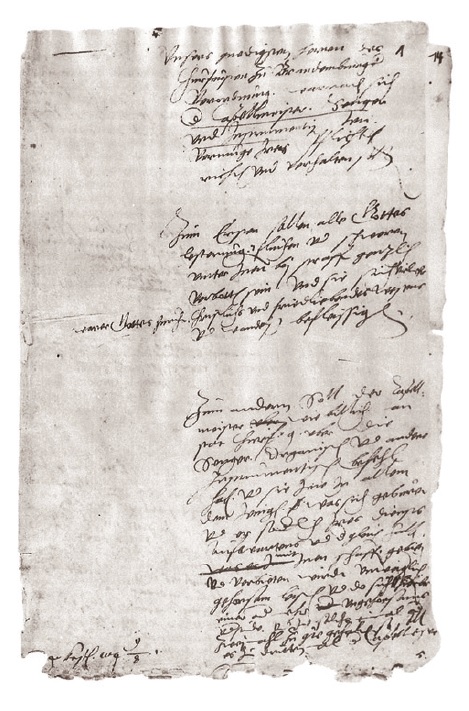 Was dokumentiert ist, ist in der Welt: Paragraphen aus der ersten Kapellordnung von 1570