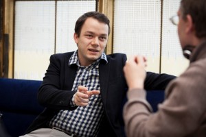 Claudius Popp im Gespräch mit Detlef Giese - Foto: Tatjana Dachsel