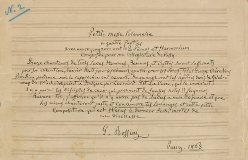 »Petite Messe solennelle«